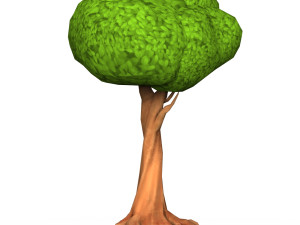Cartoon Low Poly Tree 02 Modelo 3D
