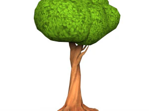 Cartoon Low Poly Tree 02 3D Model