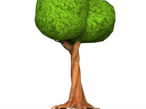 Cartoon Low Poly Tree 02 3D Model