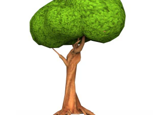 Cartoon Low Poly Tree 02 3D Model