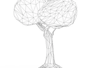 Cartoon Low Poly Tree 02 3D Model
