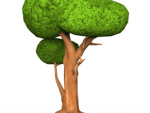 Cartoon Low Poly Tree 03 3D Model