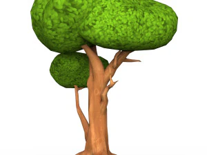 Cartoon Low Poly Tree 03 3D Model