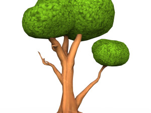 Cartoon Low Poly Tree 03 3D Model