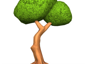 Cartoon Low Poly Tree 04 3D Model