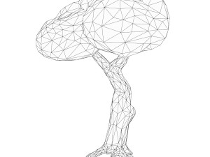 Cartoon Low Poly Tree 04 Model 3D