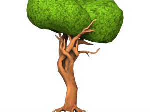 Cartoon Low Poly Tree 05 3D Model
