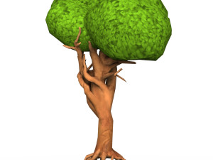 Cartoon Low Poly Tree 05 3Dモデル