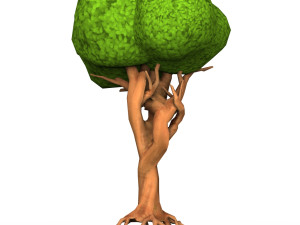 Cartoon Low Poly Tree 05 3Dモデル
