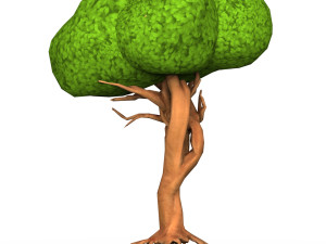 Cartoon Low Poly Tree 05 3Dモデル