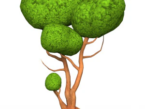 Cartoon Low Poly Tree 06 3D Model