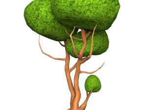 Cartoon Low Poly Tree 06 3D Model