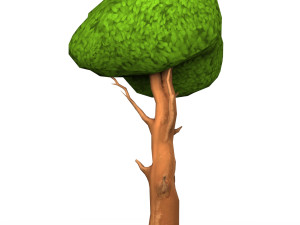 Cartoon Low Poly Tree 07 3D Модель