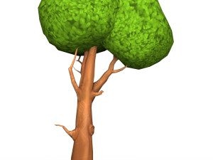 Cartoon Low Poly Tree 07 3D Модель