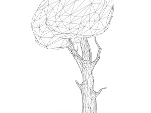Cartoon Low Poly Tree 07 3D Модель