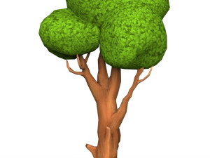Cartoon Low Poly Tree 08 3D Model
