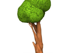Albero a basso poli dei cartoni animati 08 Modello 3D