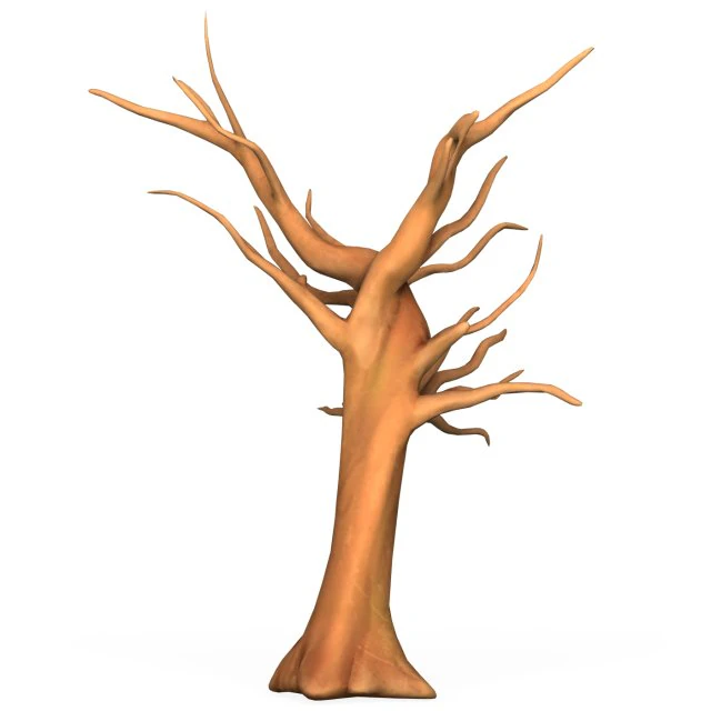 Cartoon Tree Trunk 01 3D Model .c4d .max .obj .3ds .fbx .stl .blend