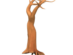 Cartoon Tree Trunk 04 Modelo 3D