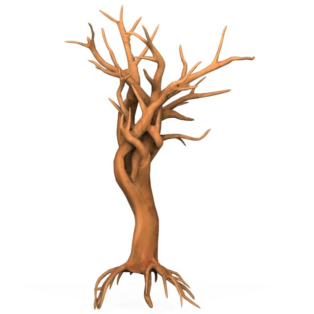 Cartoon Tree Trunk 05 3D Model .c4d .max .obj .3ds .fbx .stl .blend