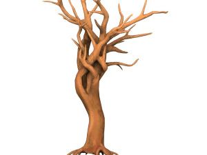 Karikat&uuml;r ağa&ccedil; g&ouml;vdesi 05 3D Model