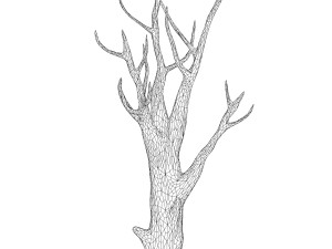 Cartoon Tree Trunk 08 Model 3D