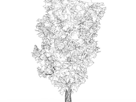 Low Poly Oak Tree 01 3Dモデル