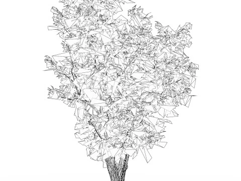 Low Poly Oak Tree 02 3D Model