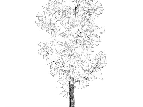 Low Poly Oak Tree 06 3D मॉडल