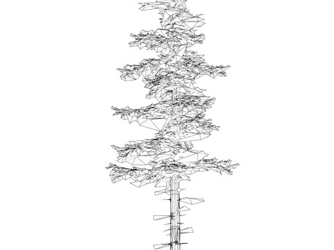 Низкополигональная сосна 04 3D Модель