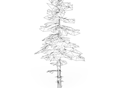 Low Poly Pine Tree 07 3D Model