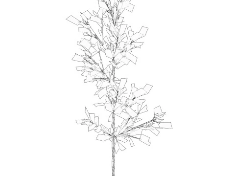 Realistic Low Poly Bamboo 01 3D Model