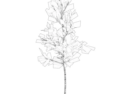 Realistic Low Poly Bamboo 03 3D Model