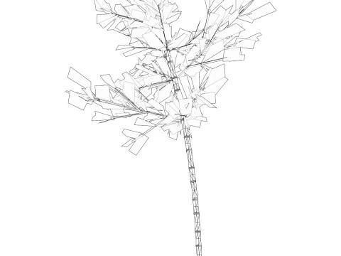 Realistic Low Poly Bamboo 04 3D Model