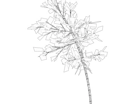 Realistic Low Poly Bamboo 06 3D Model