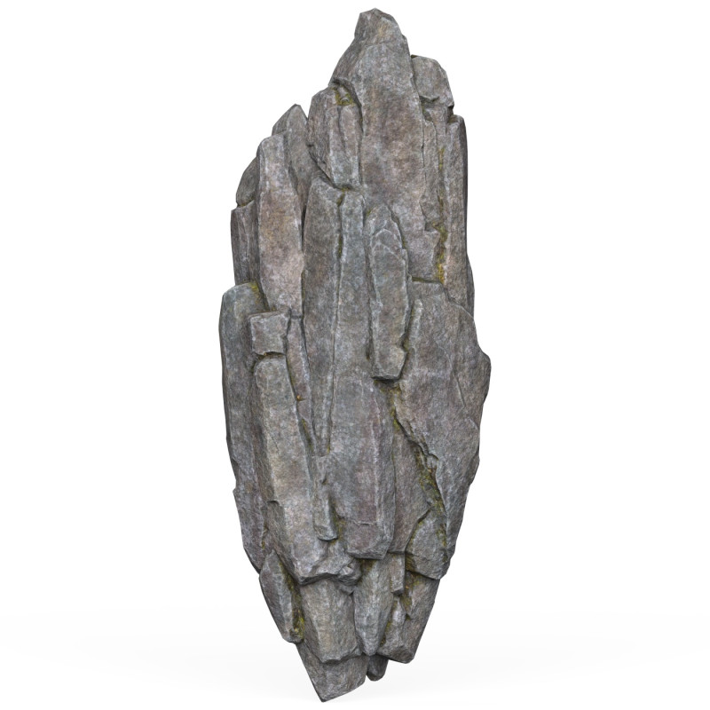 Realistic Low Poly Rock Cliff 01 3D Model .c4d .max .obj .3ds .fbx .stl .blend 