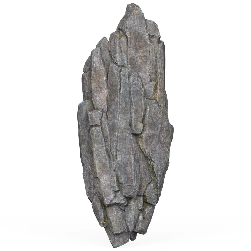 Realistic Low Poly Rock Cliff 01 3D Model .c4d .max .obj .3ds .fbx .stl .blend