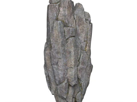 Realistic Low Poly Rock Cliff 01 3D Model