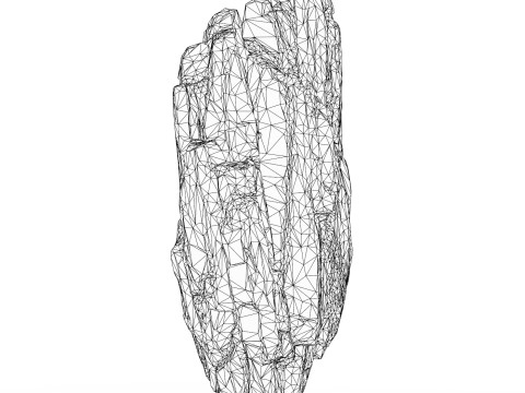 Realistic Low Poly Rock Cliff 01 3D Model