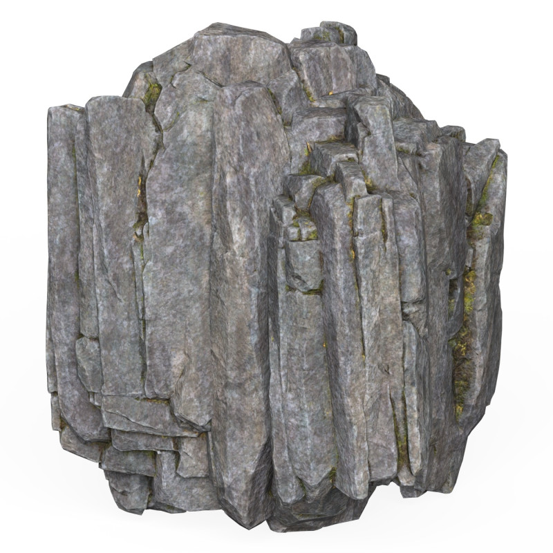 Realistic Low Poly Rock Cliff 03 3Dモデル .c4d .max .obj .3ds .fbx .stl .blend 