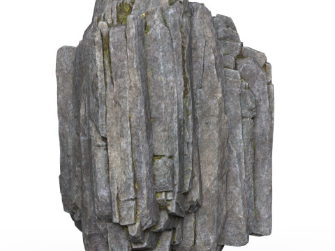 Realistic Low Poly Rock Cliff 03 3Dモデル