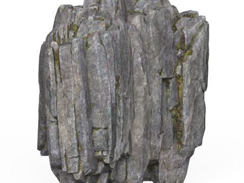 Realistic Low Poly Rock Cliff 03 3Dモデル