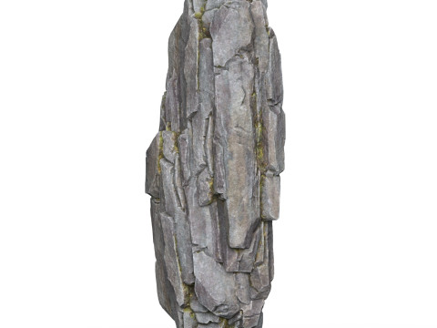 Realistic Low Poly Rock Cliff 04 Modelo 3D