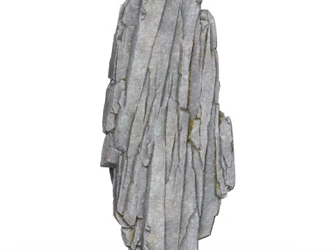 Realistic Low Poly Rock Cliff 04 3D Model