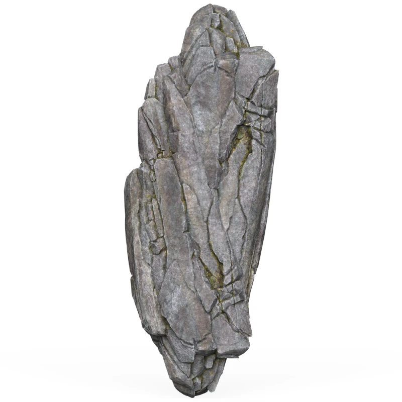 Realistic Low Poly Rock Cliff 05 3D Model .c4d .max .obj .3ds .fbx .stl .blend