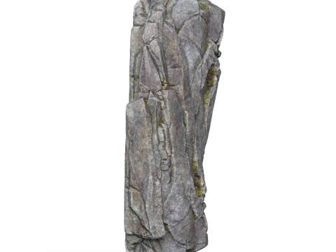 Realistic Low Poly Rock Cliff 05 3D Model