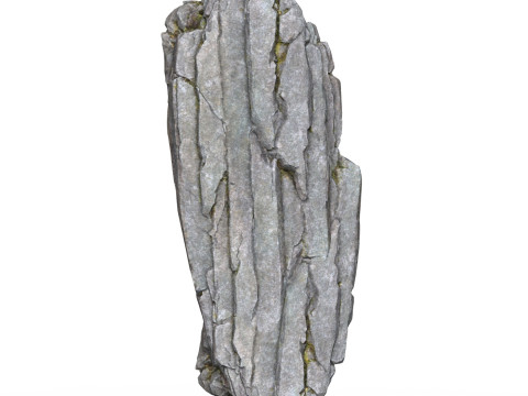 Realistic Low Poly Rock Cliff 05 3D-Modell