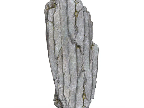 Realistic Low Poly Rock Cliff 05 3D Model