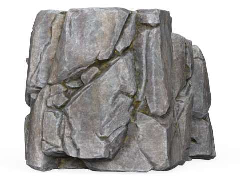 Realistic Low Poly Rock Cliff 06 Modelo 3D