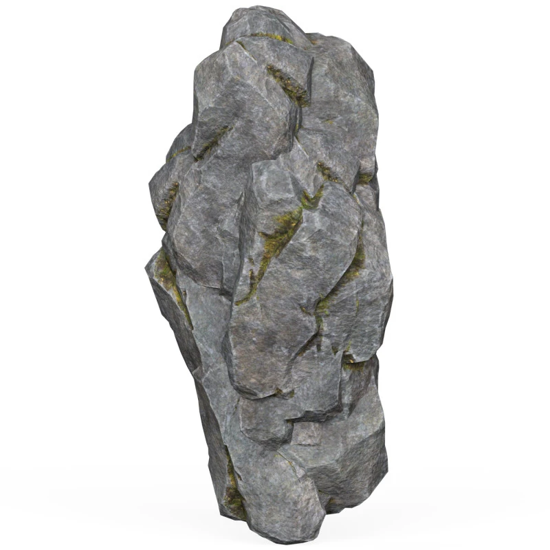 Realistic Low Poly Rock Cliff 09 3D Model .c4d .max .obj .3ds .fbx .stl .blend 